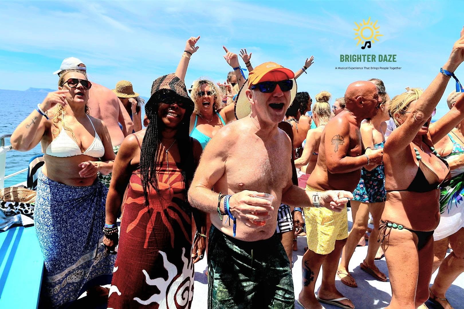 Beach party crowd